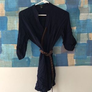 F21 Belted Button Down